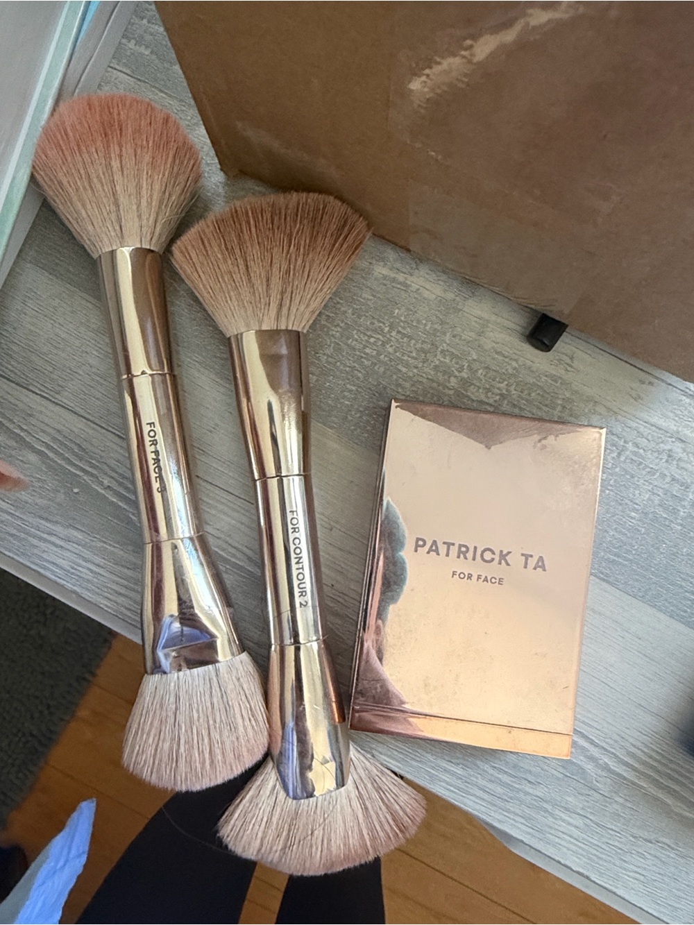 Patrick Ta Rose Gold Makeup Brushes & Compact Set